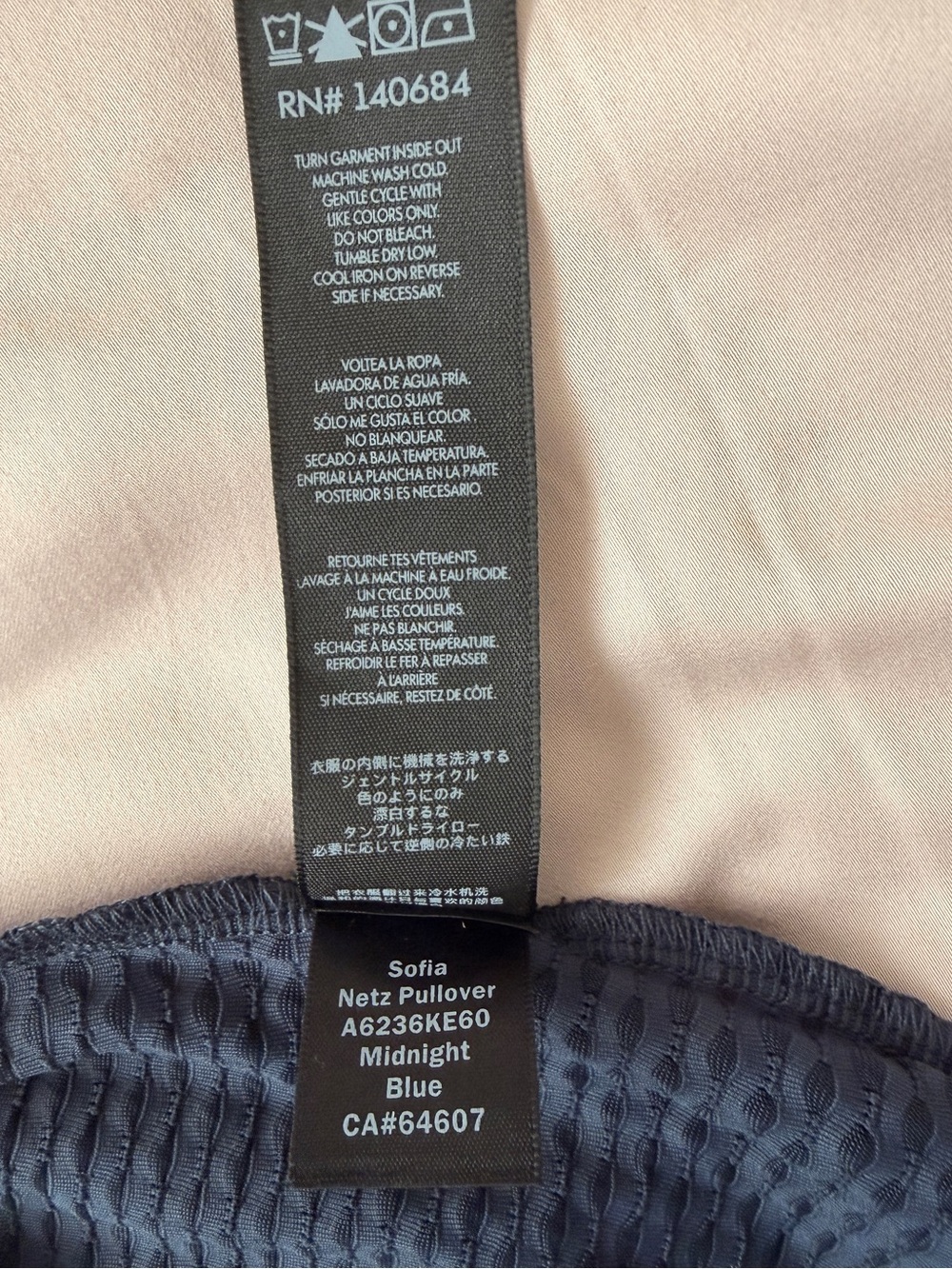 NWT Koral Sofia Netz Pullover - Midnight Blue - Small - Picture 8 of 8